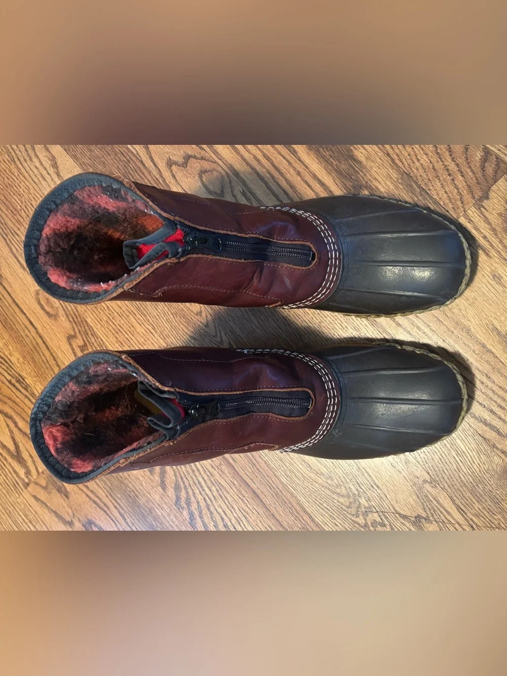 L.L. Bean Two-Tone Brown and Black Men’s Rain & Snow Boots 8